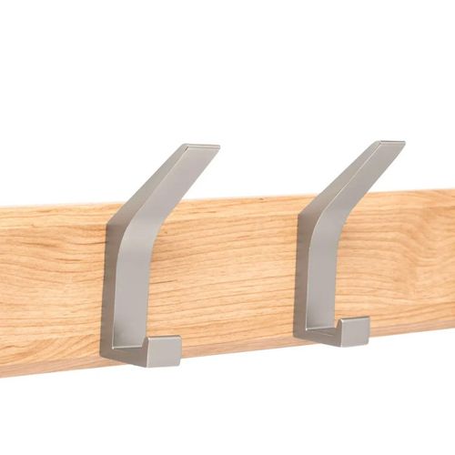 Patère Ziny 4 Têtes L45cm Bois Clair Gris