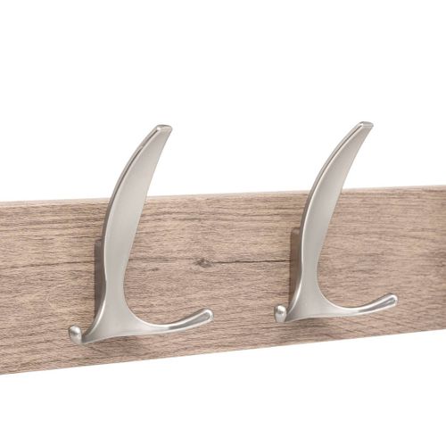 Patère Aly 4 Têtes L45cm Bois Clair Gris