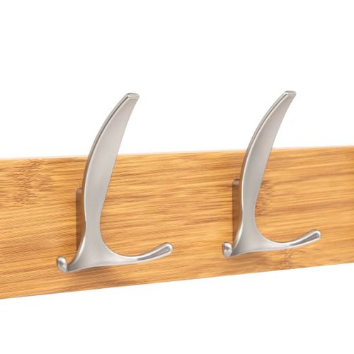 Patère Aly 4 Têtes L45cm Bois Naturel Gris