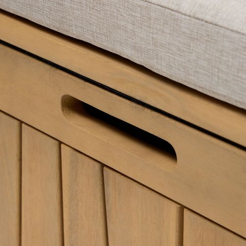 Coffre Banc De Rangement De Jardin En Acacia Lodgia - 100 L - Marron