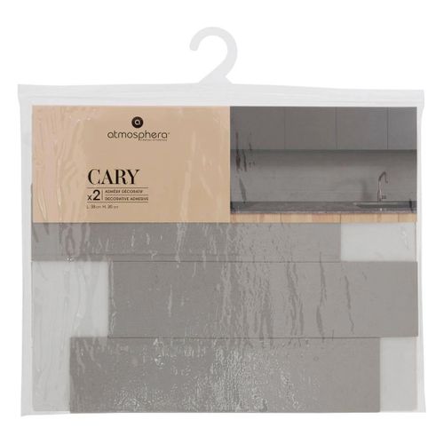 Lot De 2 Stickers Effet Béton "cary" 30x38cm Gris