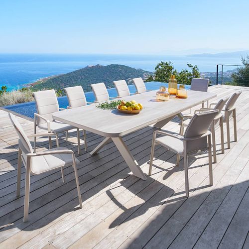 Table De Jardin 12 Places Volupty Extensible Argile