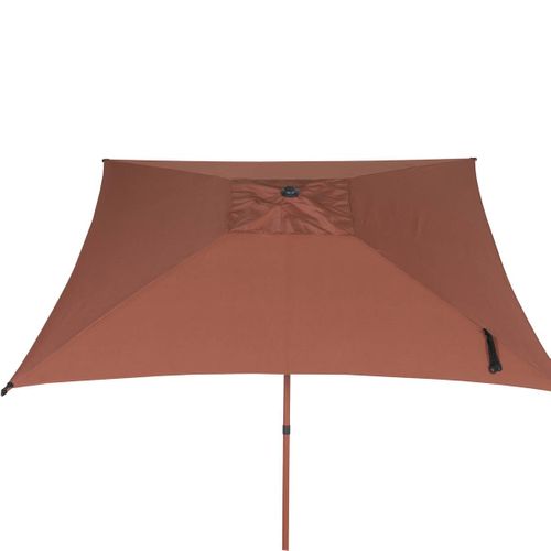 Parasol Droit Carré Inclinable Soya 2,5x2,5m Acajou