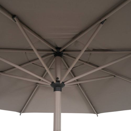 Parasol Droit Rond Inclinable Loompa 3m Café