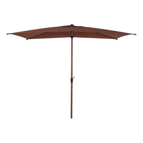 Parasol Droit Rectangulaire Inclinable Loompa 3x2m Acajou
