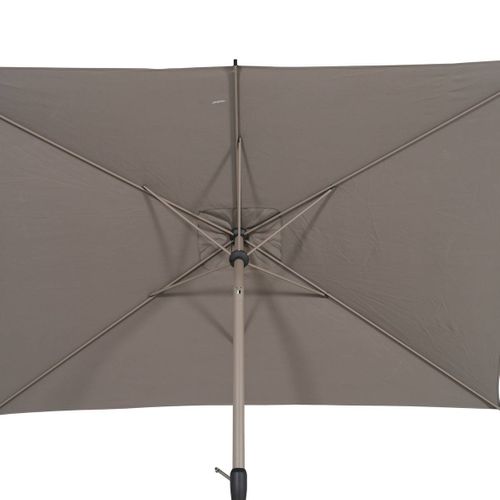 Parasol Droit Rectangulaire Inclinable Loompa 3x2m Café