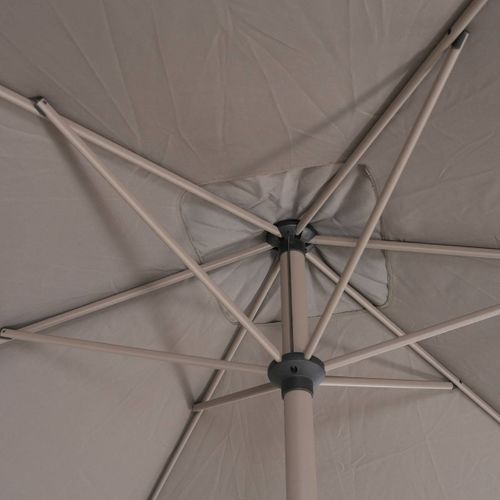 Parasol Droit Rectangulaire Inclinable Loompa 3x2m Café