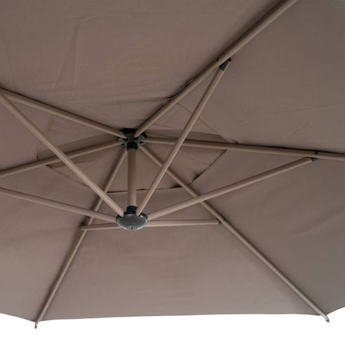 Parasol Déporté Rond Manoa 3m Café