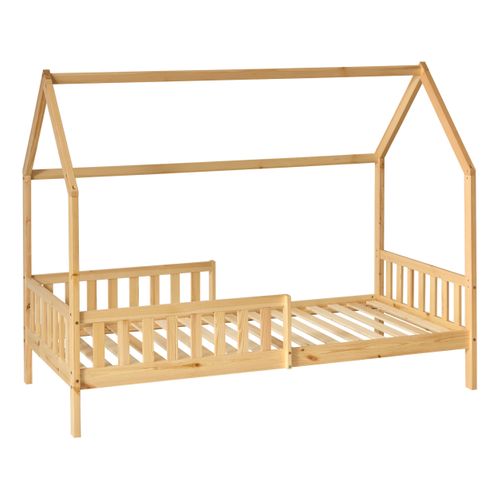 Lit cabane avec 2 tiroirs BOSCO pin