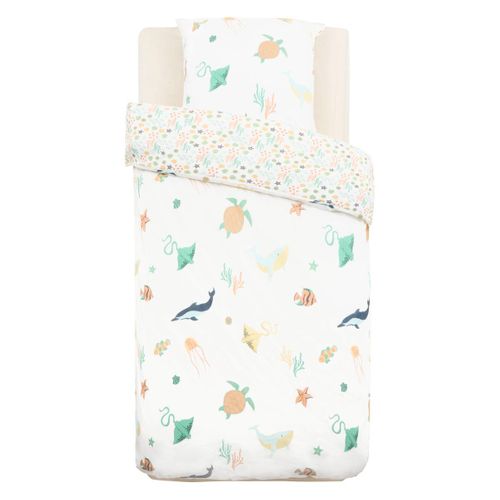 Parure De Lit Enfant Orta Coton 140x200 Cm Animaux Marins