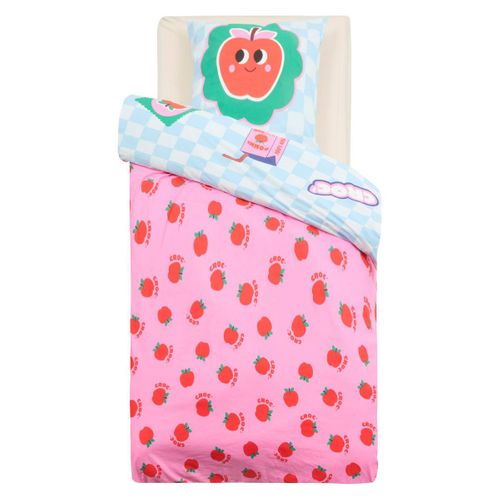 Parure De Lit Enfant Chacha 140x200 Cm Bleu Et Rose