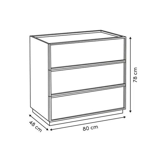 Commode 3 Tiroirs Framy 80 Cm 5five