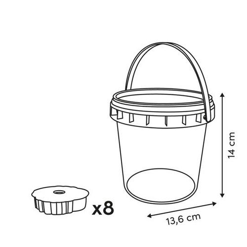 8 Tampons à Pbiscuits Anniversaire Blanc