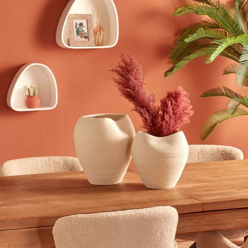 Vase Sien H23,5cm Grès Blanc