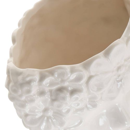 Vase Visage Fleur De Rose H21cm Blanc