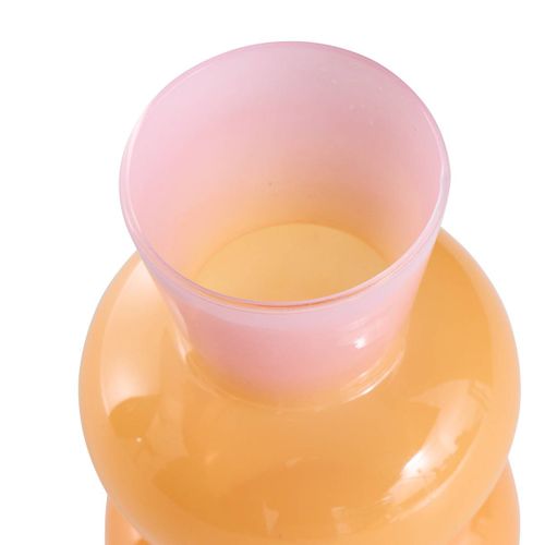 Vase Soliflore Pool En Verre 8x8x14,5cm Orange Et Rose