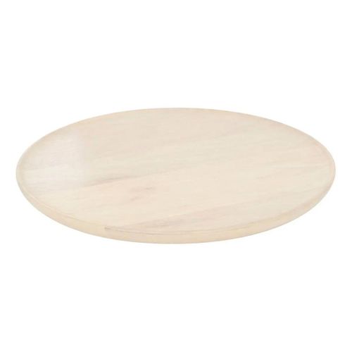 Assiette De Présentation En Bois "ward" 30cm Beige