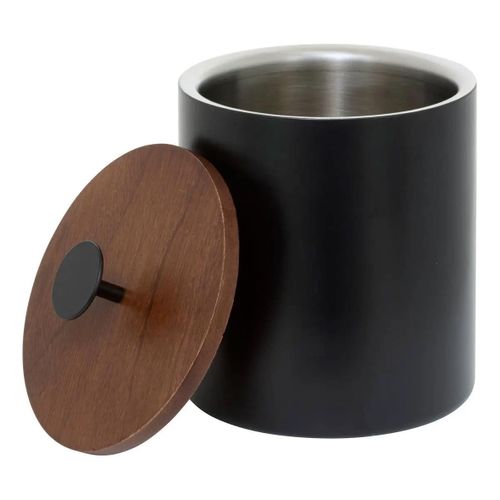 Seau à Glace En Inox "double Paroi" 19cm Noir