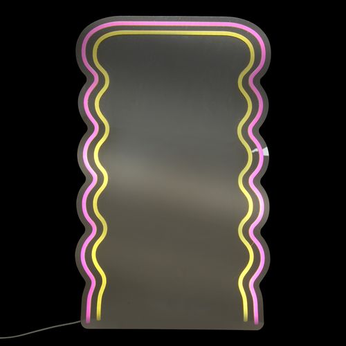 Miroir néon LED H. 60 cm LILA Multicolore
