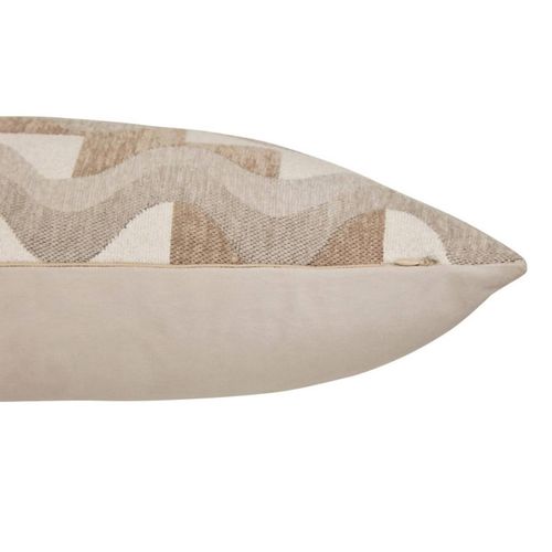 Coussin En Jacquard Chenillé "floe" 38x58cm Beige