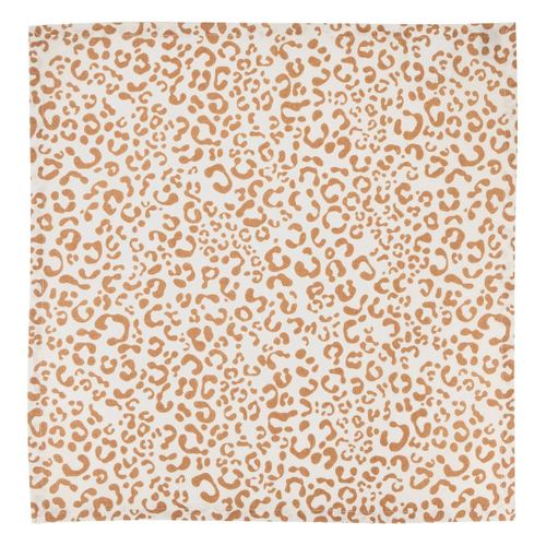 Lot De 4 Serviettes De Table "leopardi" 40x40cm Beige