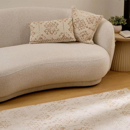 Coussin à Motifs Tissés "ozel" 30x50cm Ivoire