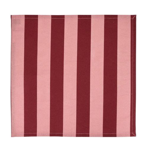 Lot De 4 Serviettes De Table "chéri" 40x40cm Rouge