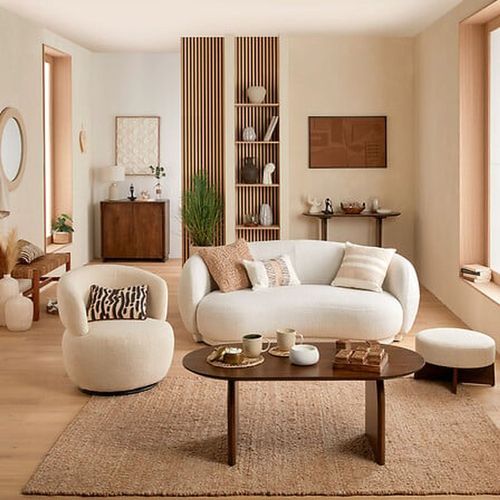 Canapé Fixe 2 Places Nesky - Blanc