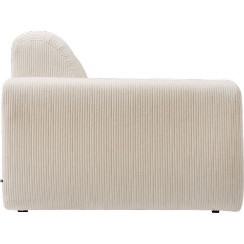 Canapé Fixe En Tissu Côtelé Palma - 3 Places - Ivoire