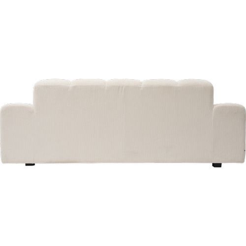 Canapé Fixe En Tissu Côtelé Palma - 3 Places - Ivoire