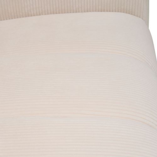 Canapé Fixe En Tissu Côtelé Palma - 3 Places - Ivoire