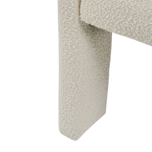 Fauteuil à Dîner En Bouclette Amos - Blanc