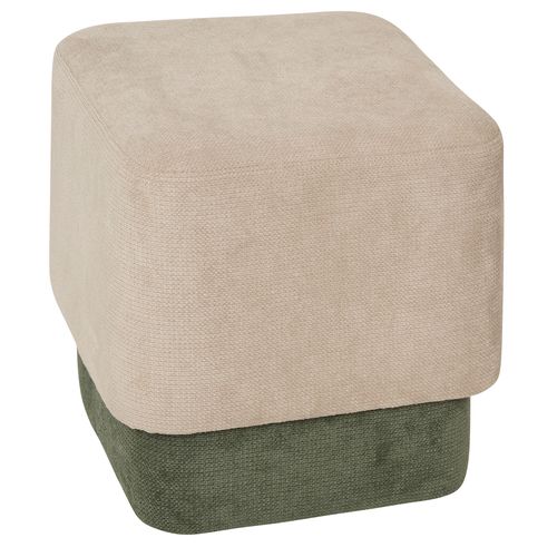 Lot de 2 poufs DOKI Gris - vert