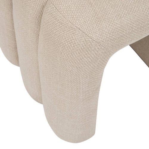 Pouf Pont Sisco 43 Cm Tissu Argile
