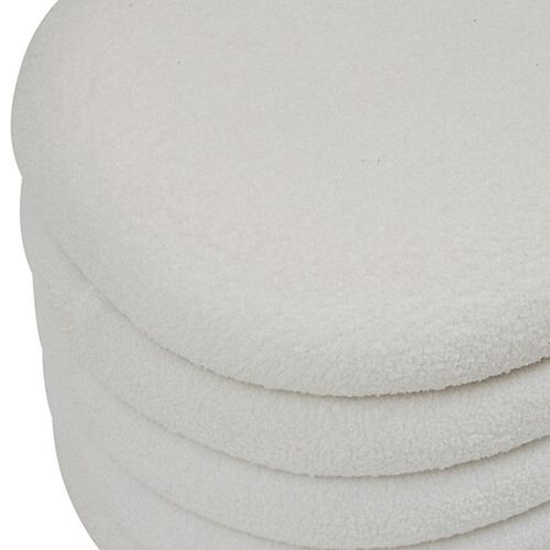 Banc Coffre En Bouclette Giulia - Blanc