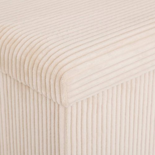 Pouf Pliant Double Arum Côtelé 76 X 38 Cm Ivoire