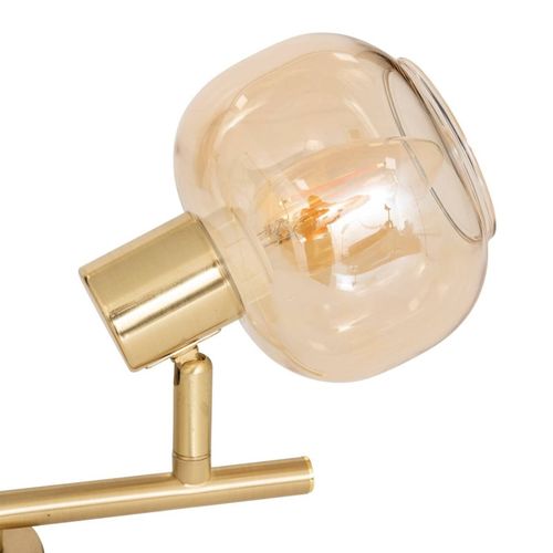 Applique 2 Lampes Pilia Métal Doré Et Verre Atmosphera