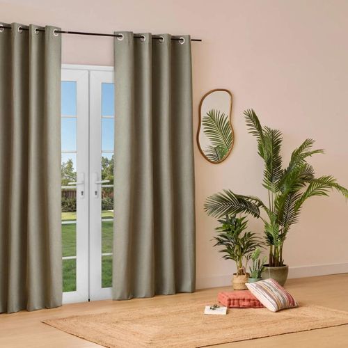 Rideau Isolant Effet Laine "kys" 140x260cm Kaki