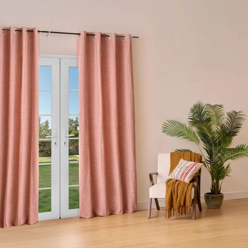 Rideau Isolant Effet Laine "kys" 140x260cm Ambre