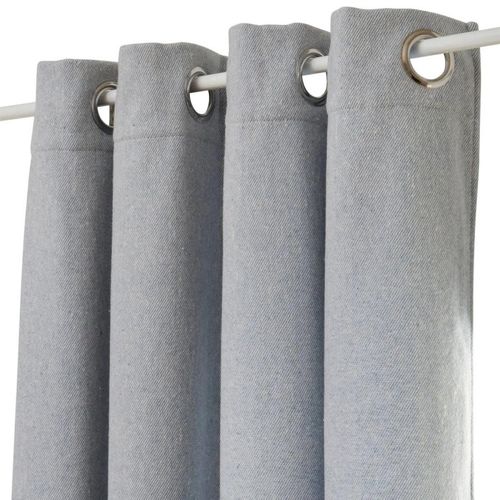 Rideau Isolant Effet Laine "kys" 140x260cm Bleu Minéral