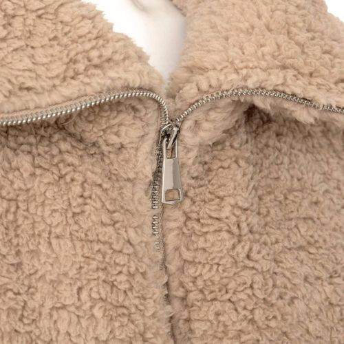 Plaid Sweat En Sherpa "bouclette" 70x85cm Beige