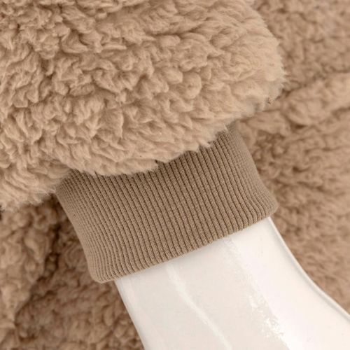 Plaid Sweat En Sherpa "bouclette" 70x85cm Beige