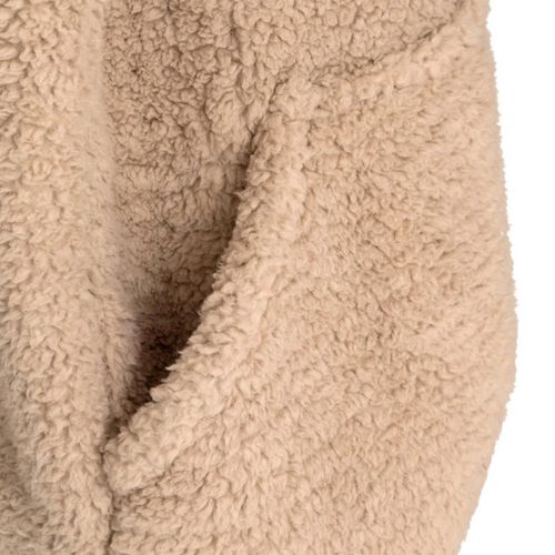 Plaid Sweat En Sherpa "bouclette" 70x85cm Beige