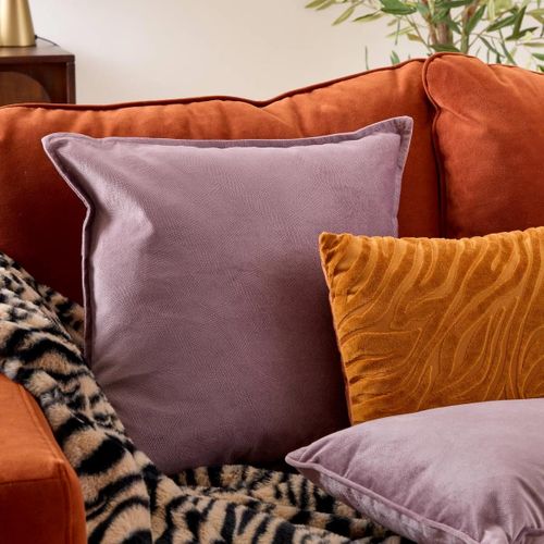 Coussin Déco Uni "lilou" 45x45cm Parme