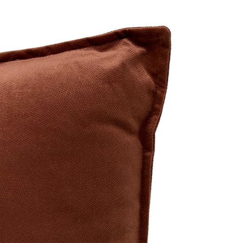 Coussin Déco Uni "lilou" 45x45cm Marron Tonka