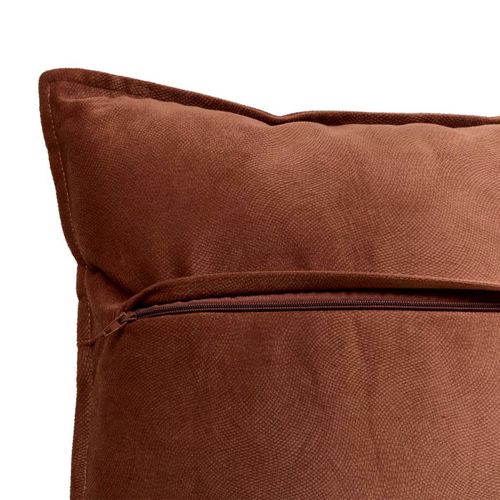 Coussin Déco Uni "lilou" 45x45cm Marron Tonka