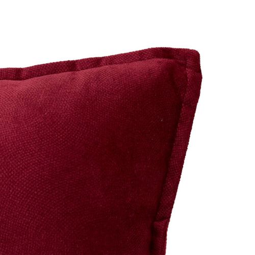 Coussin Déco Uni "lilou" 45x45cm Rouge Grenat