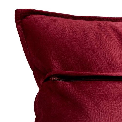 Coussin Déco Uni "lilou" 45x45cm Rouge Grenat