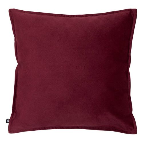 Coussin Déco Uni "lilou" 45x45cm Rouge Grenat