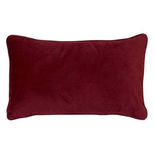 Coussin Déco Uni "lilou" 30x50cm Rouge Grenat